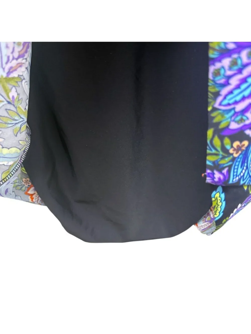Swim Solutions Swimsuit Paisley Swim Dress Size 14 Slimming Black One Piece NWT - Picture 14 of 16
